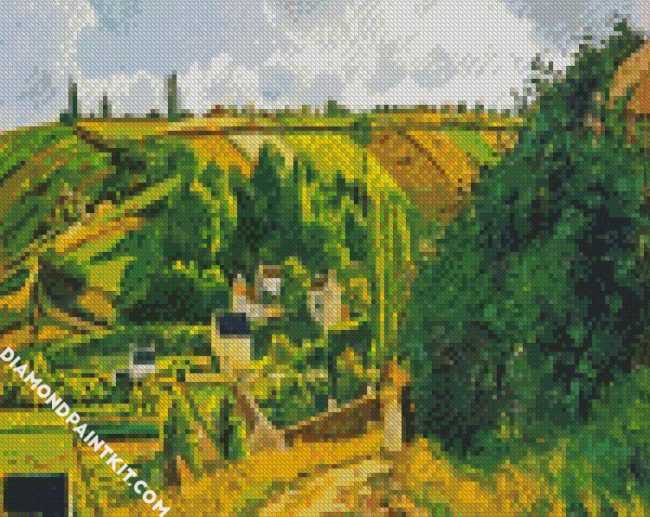 Jalais Hill Pontoise By Pissarro diamond painting
