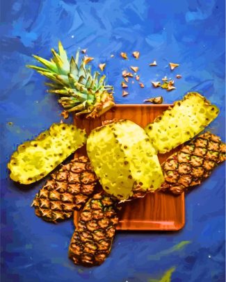 aesthetic pineapple diond painting