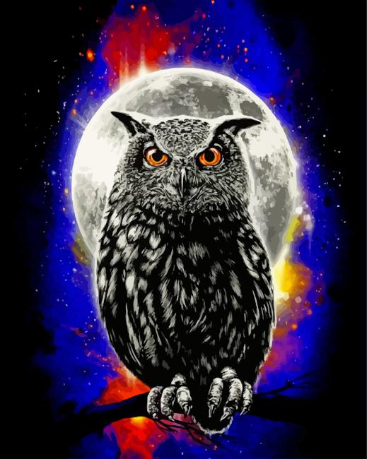 Galaxy Owl - 5D Diamond Painting 