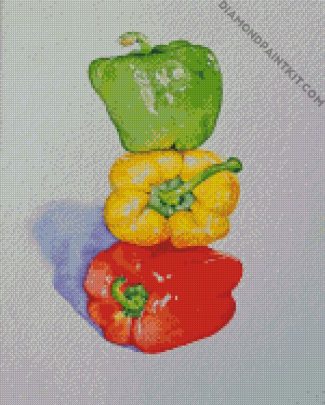 green yellow and red Peppers diamond painting