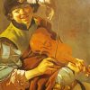 A Boy Violinist Hendrick ter Brugghen diamond paintiing