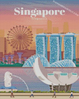 Asia Singapore Poster diamond paintings