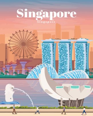 Asia Singapore Poster diamond painting