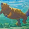 Beaver Underwater diamond painting