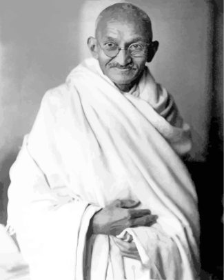 Black and White Gandhi diamond painting