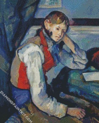 Boy in a Red Vest Gaugain diamond paintings