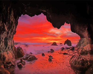 Cave Sunset diamond painting