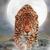 Cheetah Moonlight diamond painting