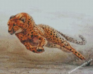 Cheetah Running diamond paintings