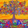 Colorful Folk Tree diamond painting