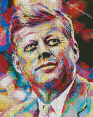 Colorful John F Kennedy diamond paintings