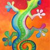 Colorful Lizard Gecko diamond painting