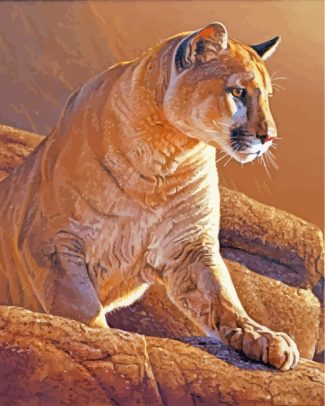 Cougar CaT diamond painting