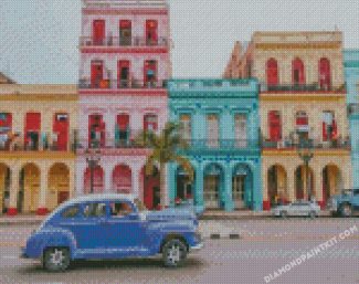Cuba Colorful Building diamond paintings