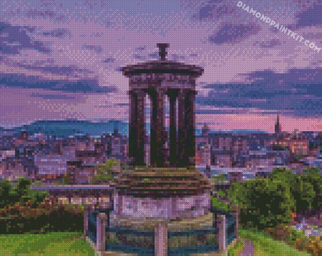 Dugald Stewart Monument Edinburgh diamond paintings