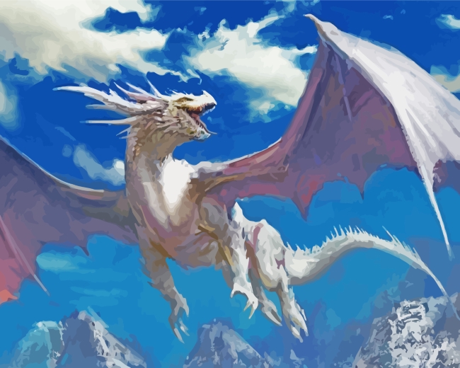 Dragon Fantasy Poster Icy Lake