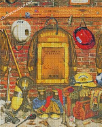 Firefighter Equipement diamond paintings