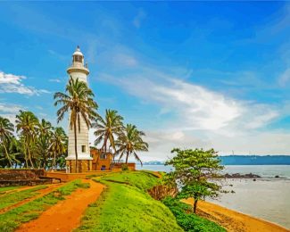 Galle Fort Lighthouse diamond painting