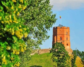Gediminas Castle Tower Lietuva diamond painting