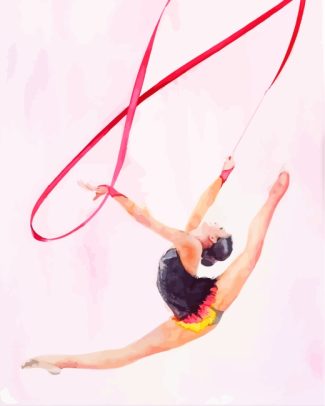 Girl Playing Gymnastics diamond painting