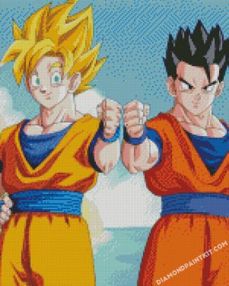 Goku And Gohan diamond paintings