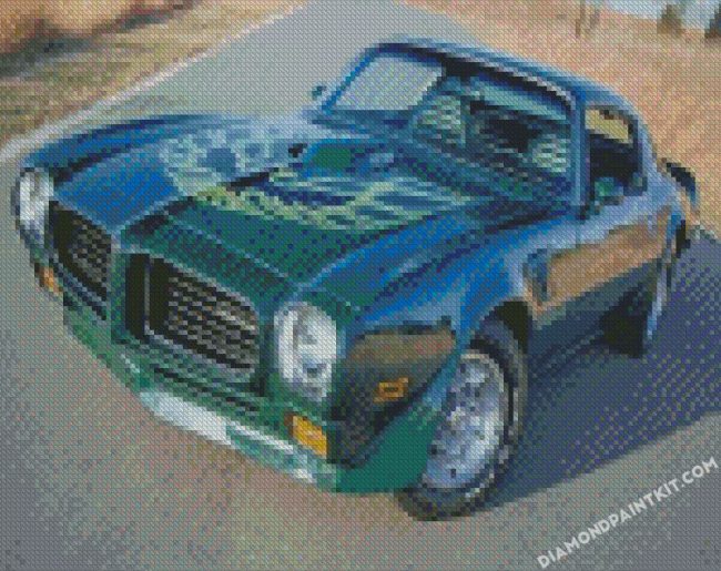Green Firebird Car diamond paintings
