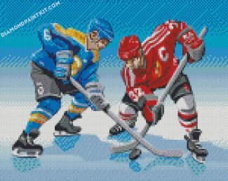 Illustration Ice Hockey Players diamond paintings