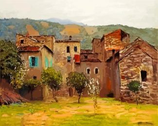 In the Vicinity of Bordiguera in the North of Italy by Isaac Levitan diamond paintings