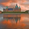 Kalmar Castle At Sunset diamond painting