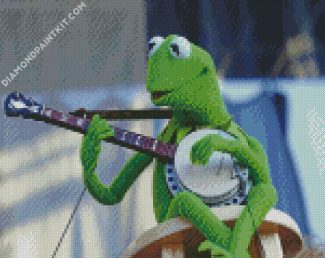 Kermit playing music diamond paintings