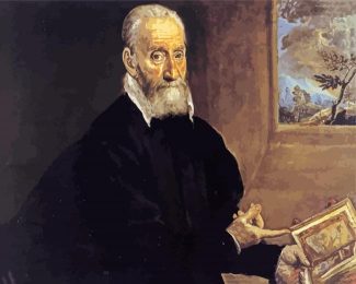 Portrait of Giulio Clovio El Greco diamond painting