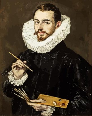 Portrait of Jorge Manuel Theotocópuli El Greco diamond painting