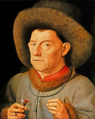 Portrait of a Man with Carnation by Jan van Eyck diamond painting