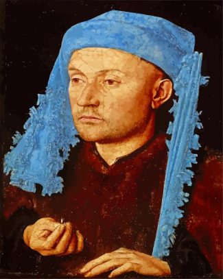 Portrait of a Man with a Blue Chaperon Jan van Eyck diamond paintings