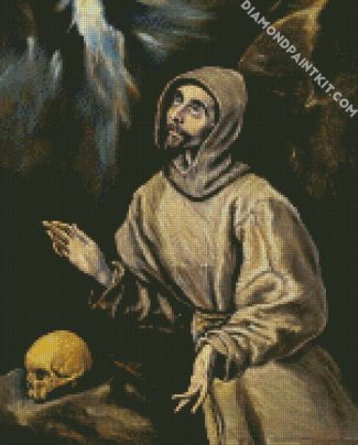 Saint Francis of Assisi in Ecstasy El Greco diamond paintings