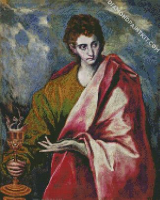 Saint John the Evangelist El Greco diamond paintings
