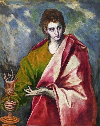 Saint John the Evangelist El Greco diamond paintings
