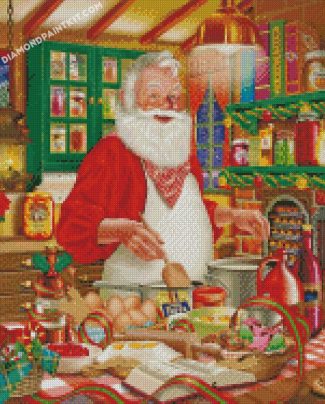 Santa Claus Cooking diamond paintings