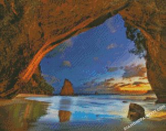 Sea Cave At Sunset diamond paintings