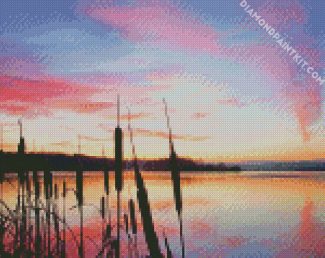 Strathclyde Country Park sunset diamond paintings