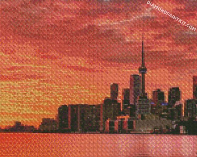 Sunset Toronto City diamond paintings