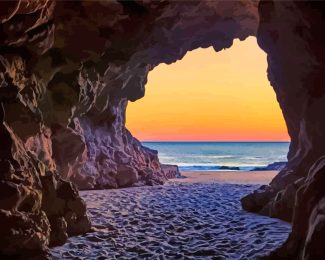 Susnet Beach Cave diamond painting