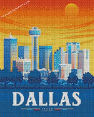 Texas Dallas Poster diamond paintings