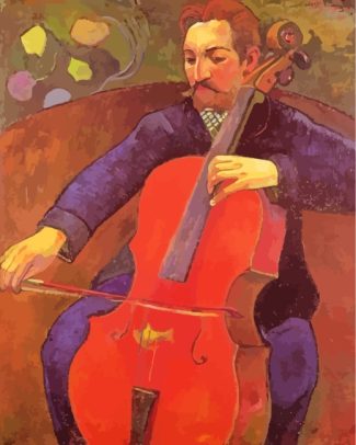 The Cellist Portrait Art diamond painting