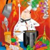 The Chef Cooking diamond painting