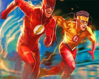 The Flash And His Kid diamond painting