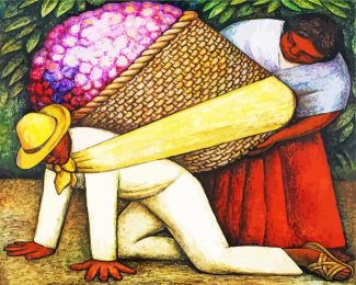 The Flower Carrier by diego rivera diamond paintings