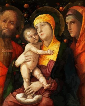 The Holy Family with Saint Mary Magdalen by Mantegna diamond paintings