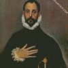 The Nobleman with his Hand on his Chest by el greco diamond paintings