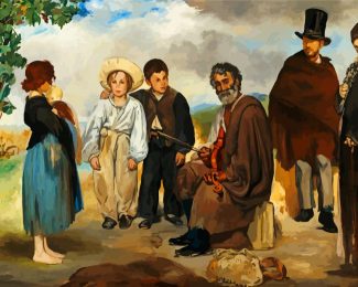 The Old Musician by manet diamond paintings